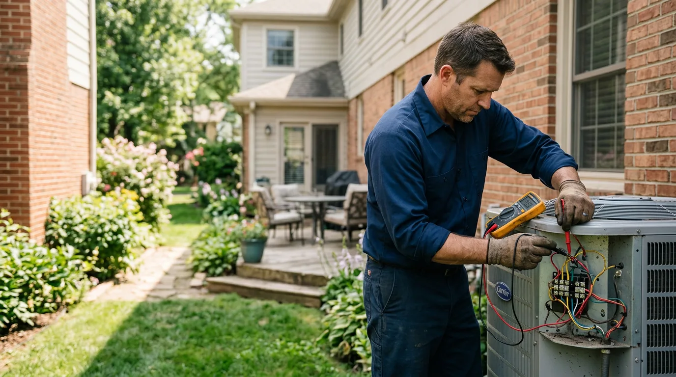 HVAC technician working near Burnham, PA